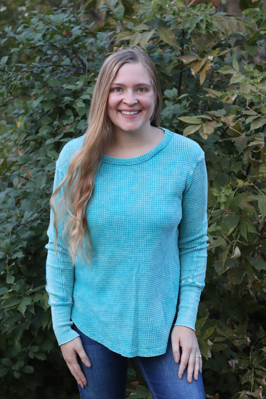 Teal Thermal Long Sleeve