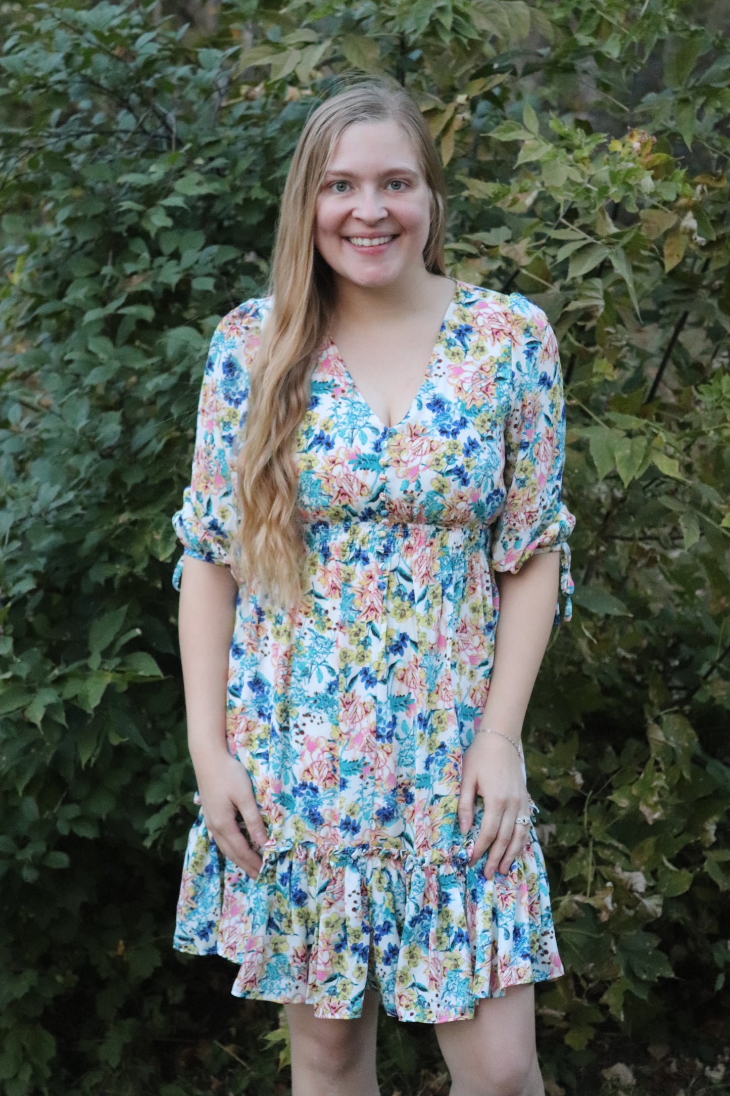 Fall Floral Dress