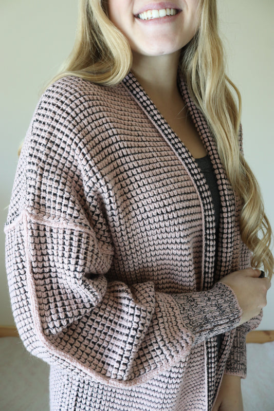 Pink Knit Cardigan