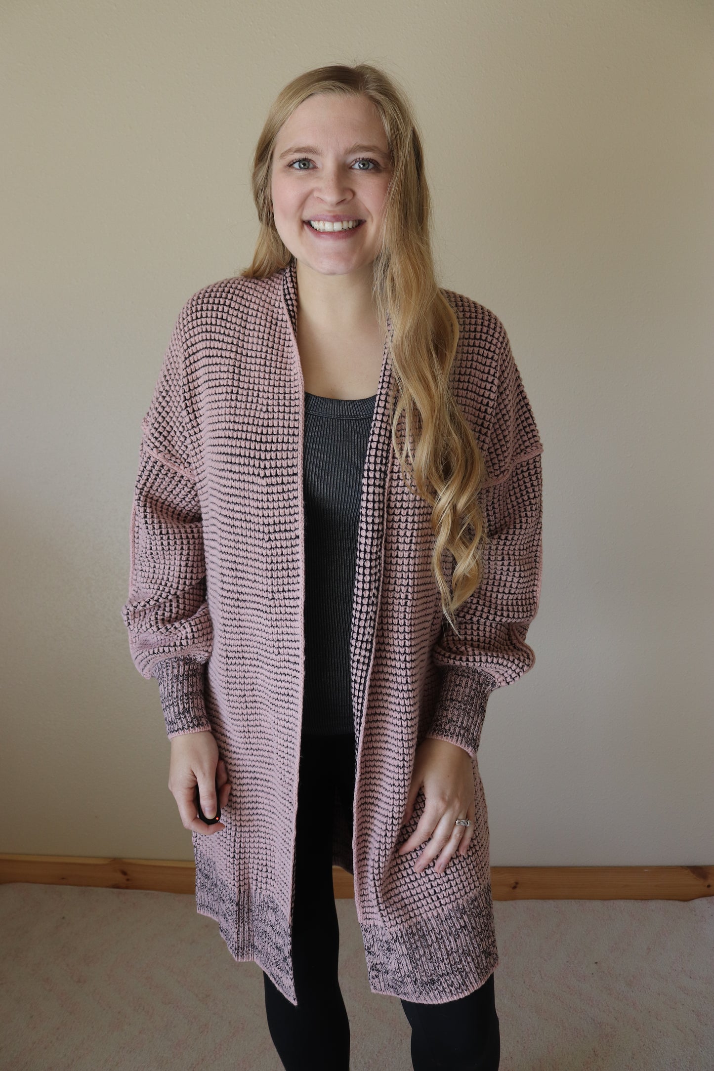 Pink Knit Cardigan