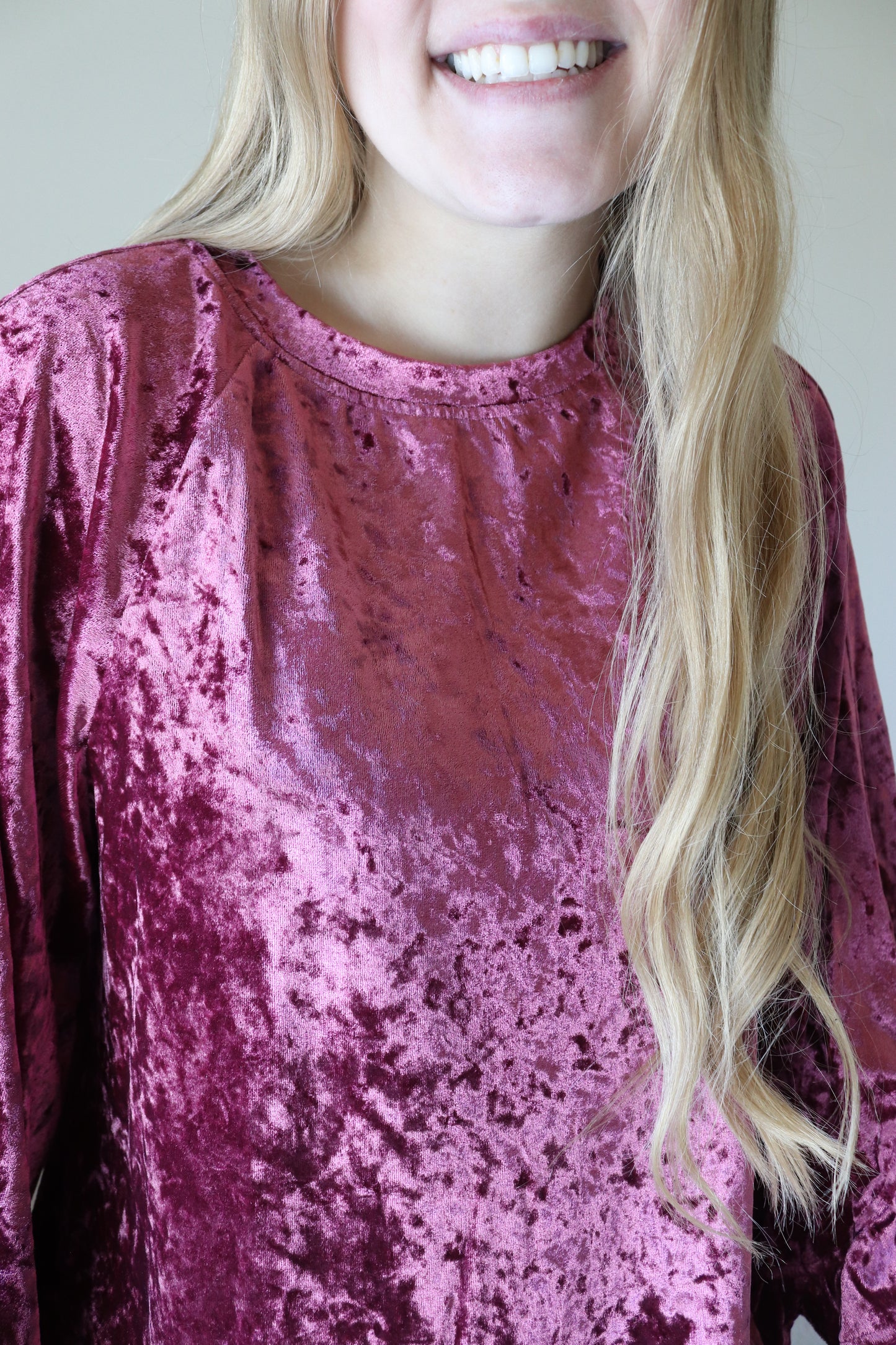 Velvet Pagoda Sleeve Top