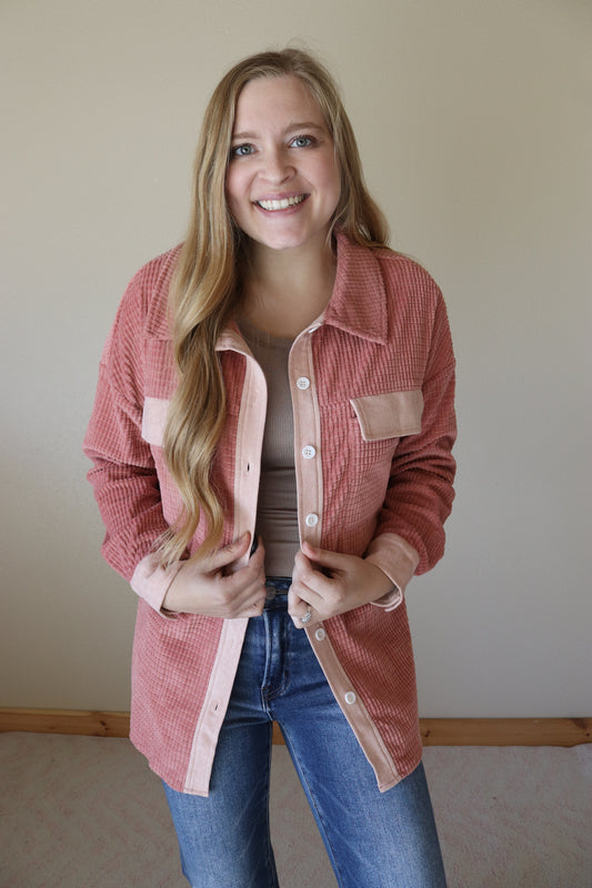 Dusty Pink Shacket