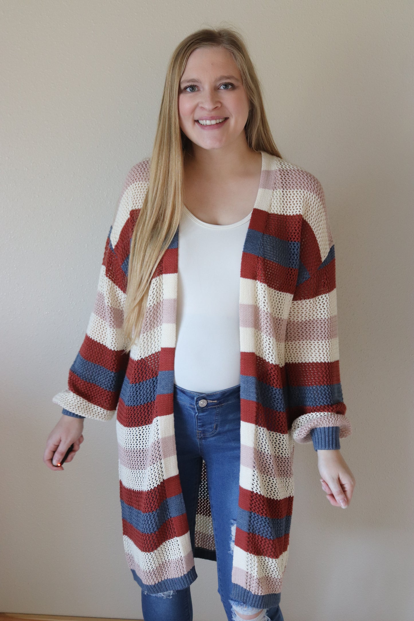 Striped Knit Cardigan