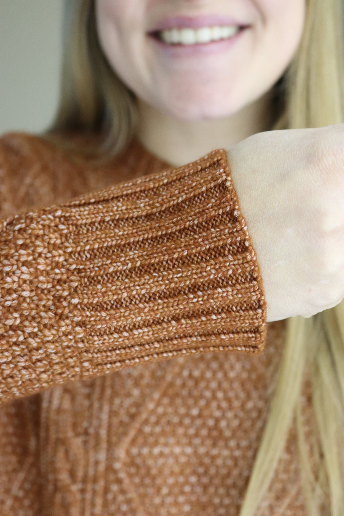 Rust Cable Knit Sweater Dress