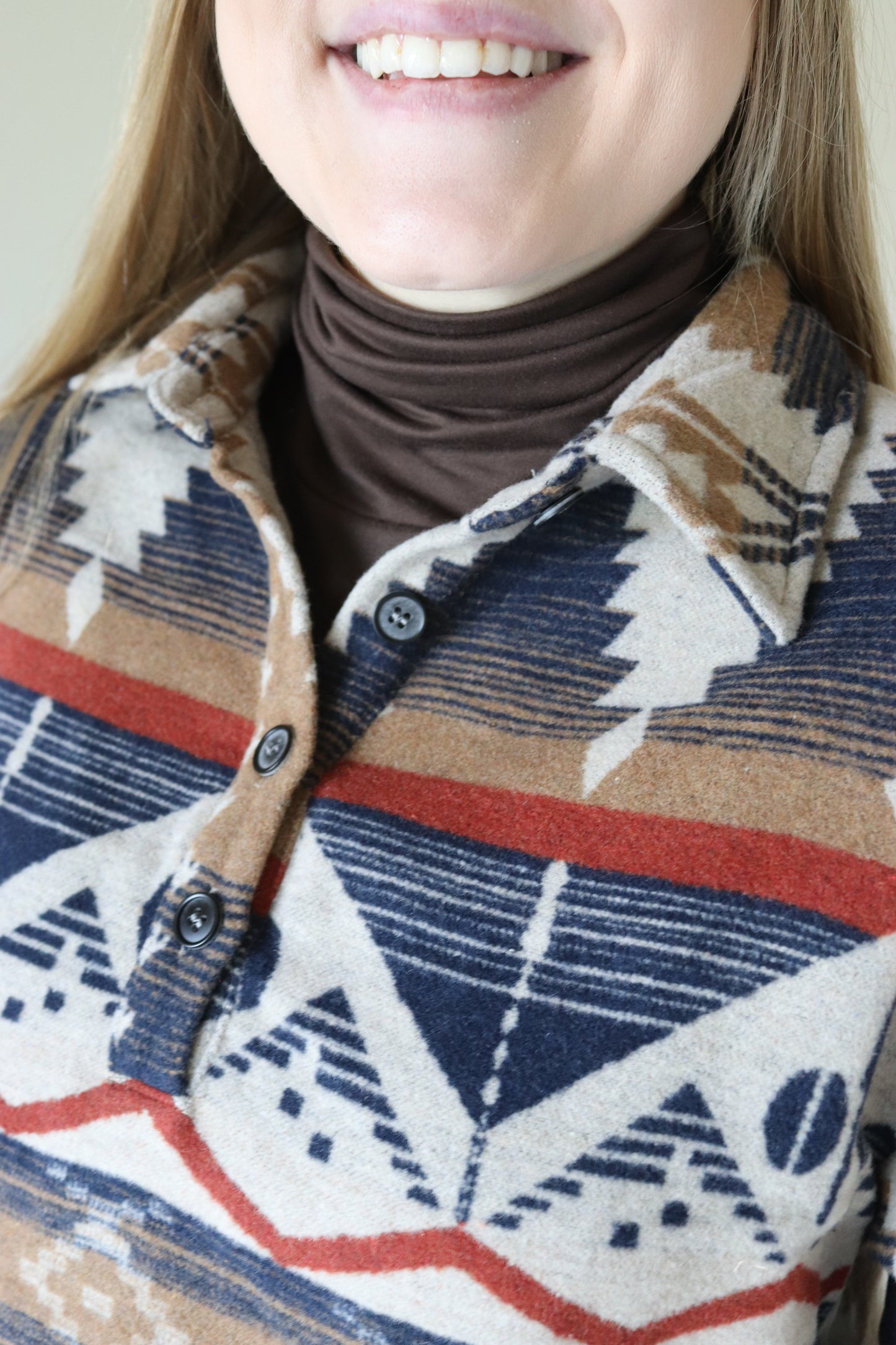 Brown/Navy Aztec Pullover