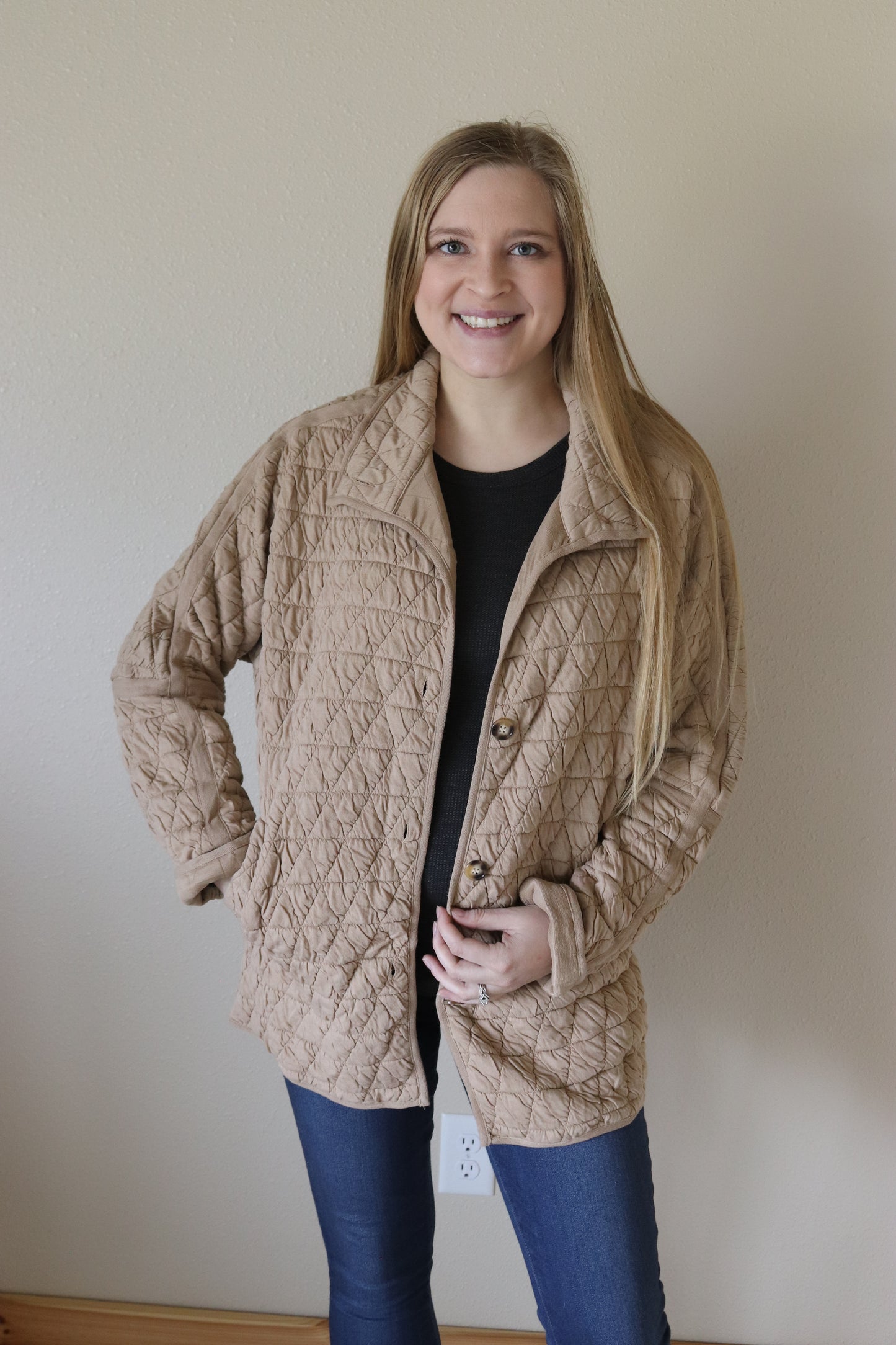 Khaki Quilted Jacket