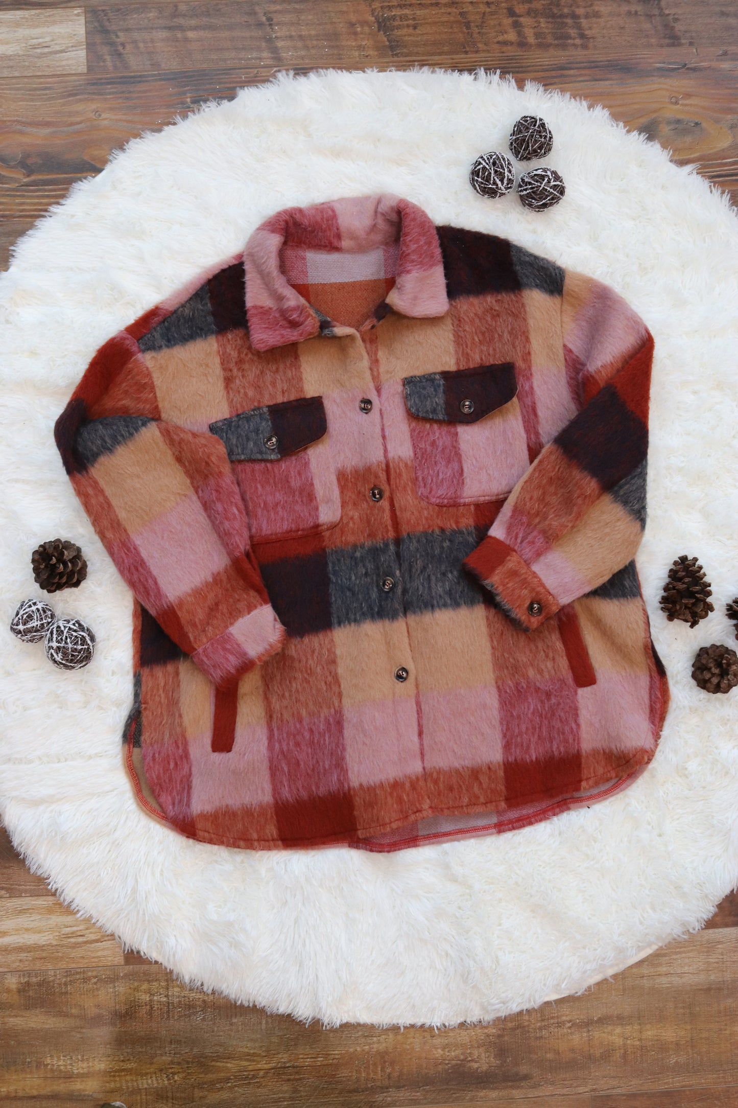 PLUS: Peachy Plaid Shacket