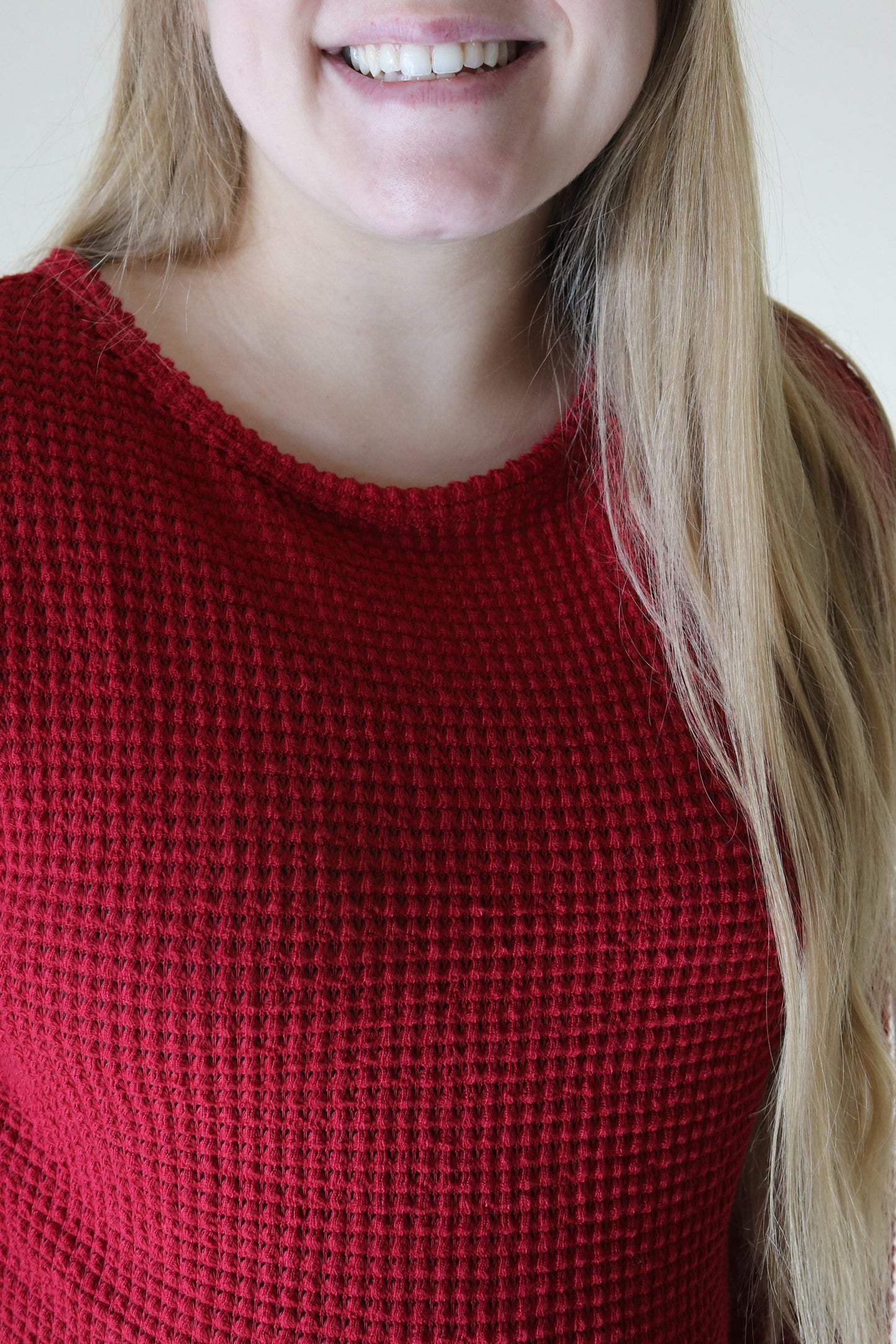 Burgundy Knit Long Sleeve