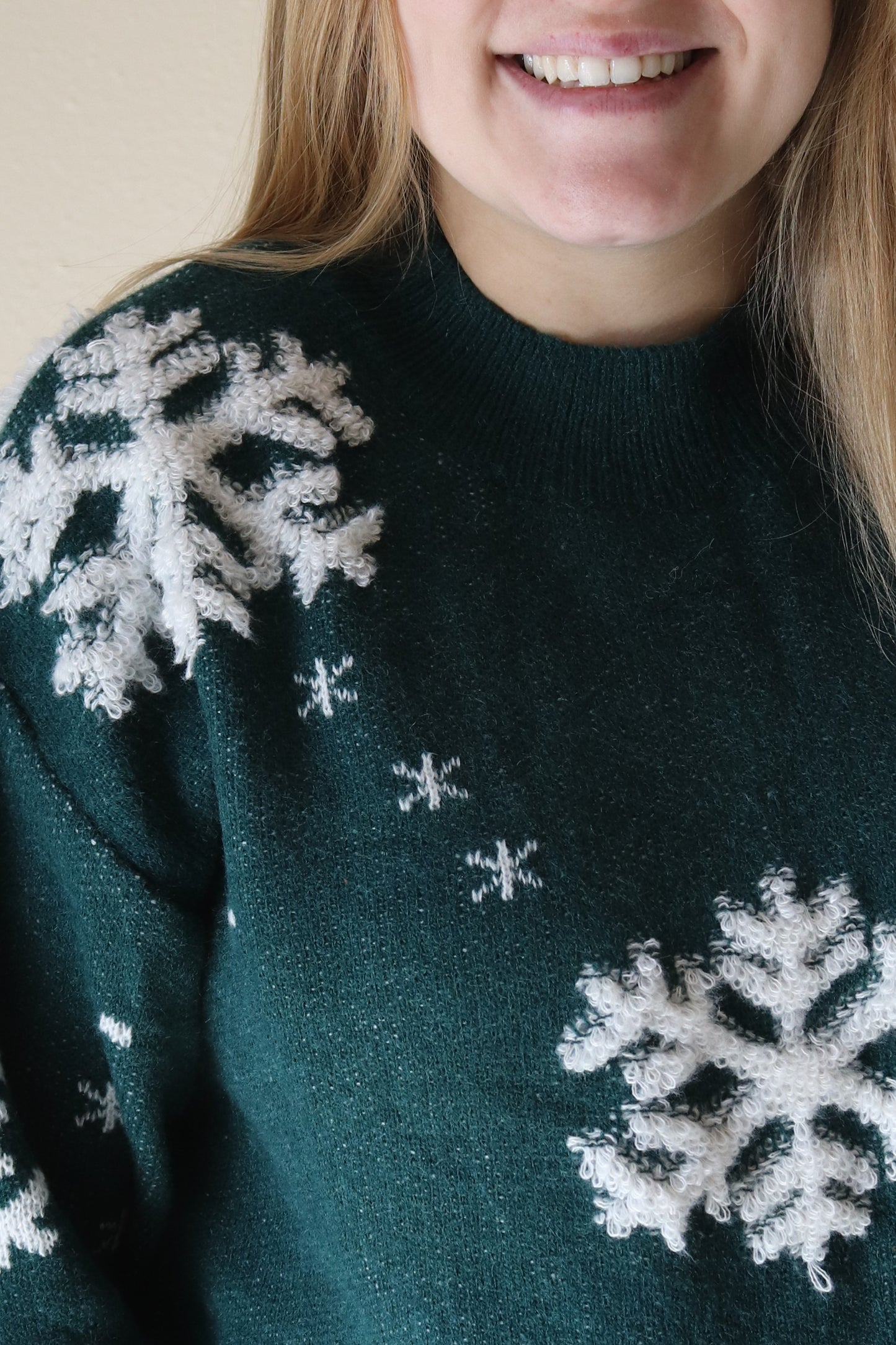 Green Snowflake Sweater