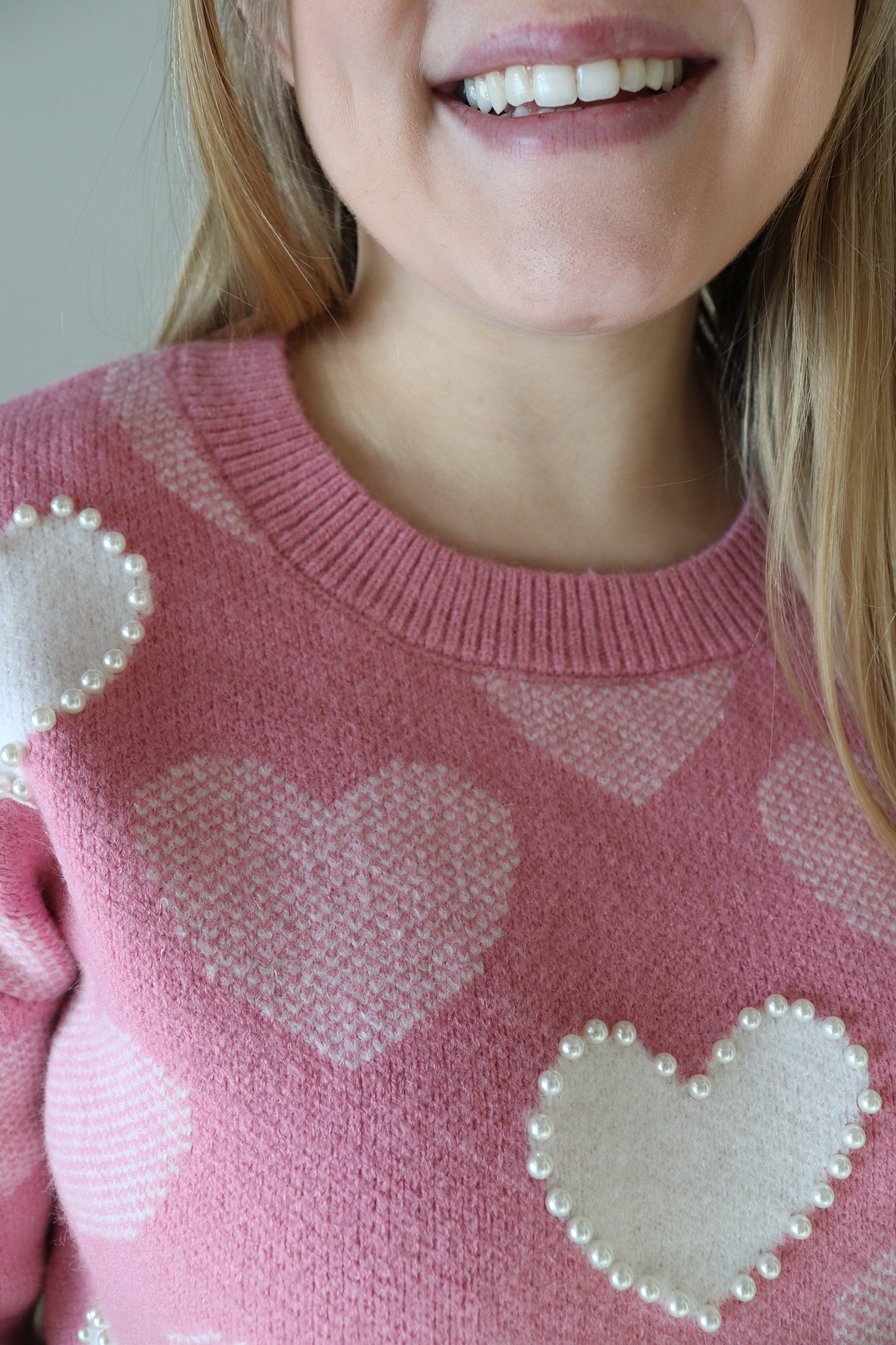 Pearled Heart Sweater