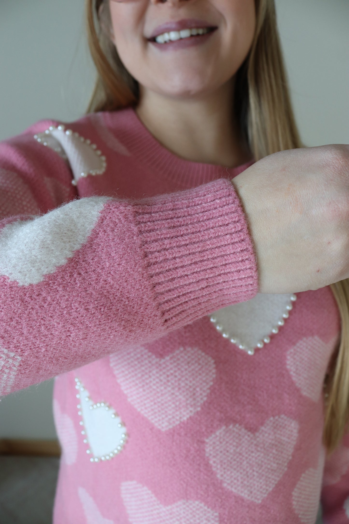 Pearled Heart Sweater