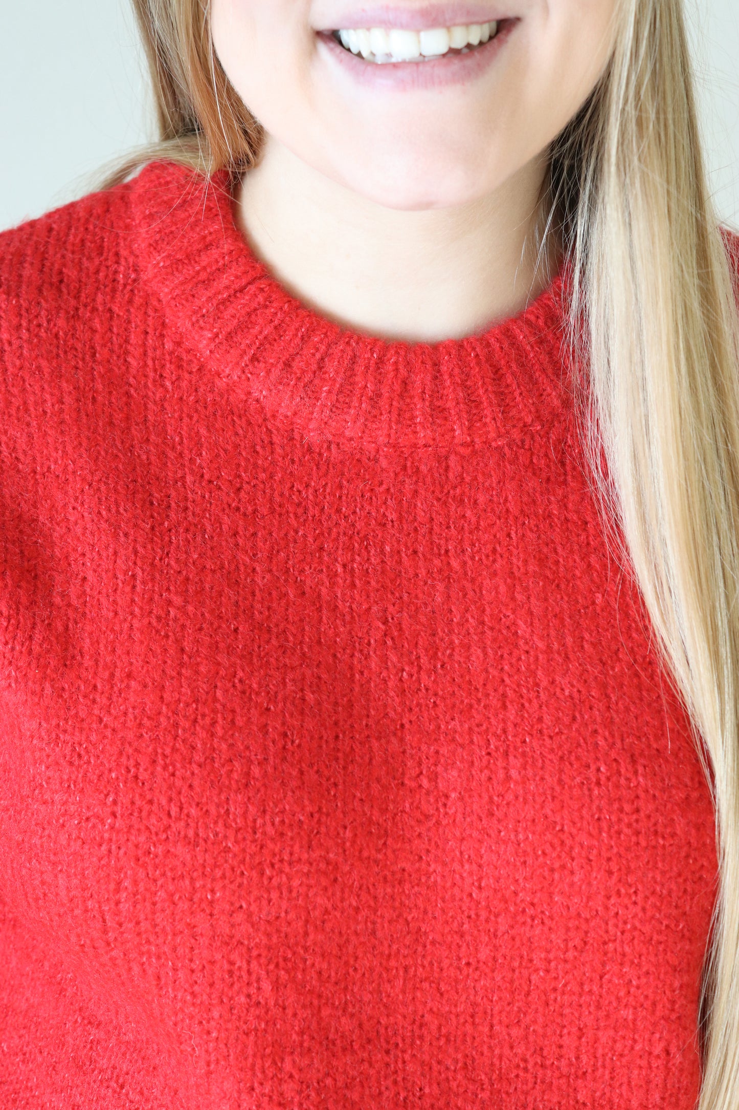 Red Round Neck Sweater