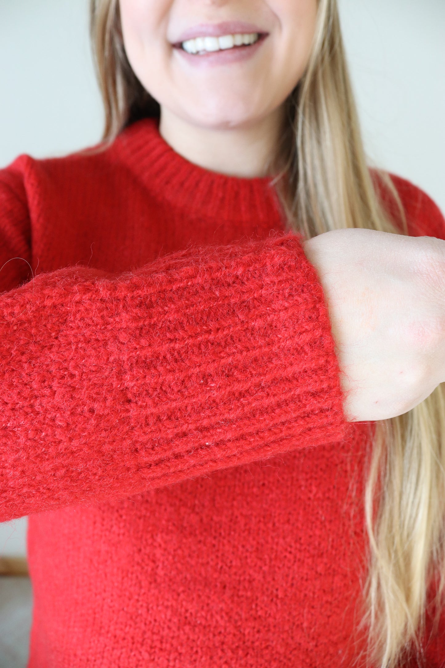 Red Round Neck Sweater