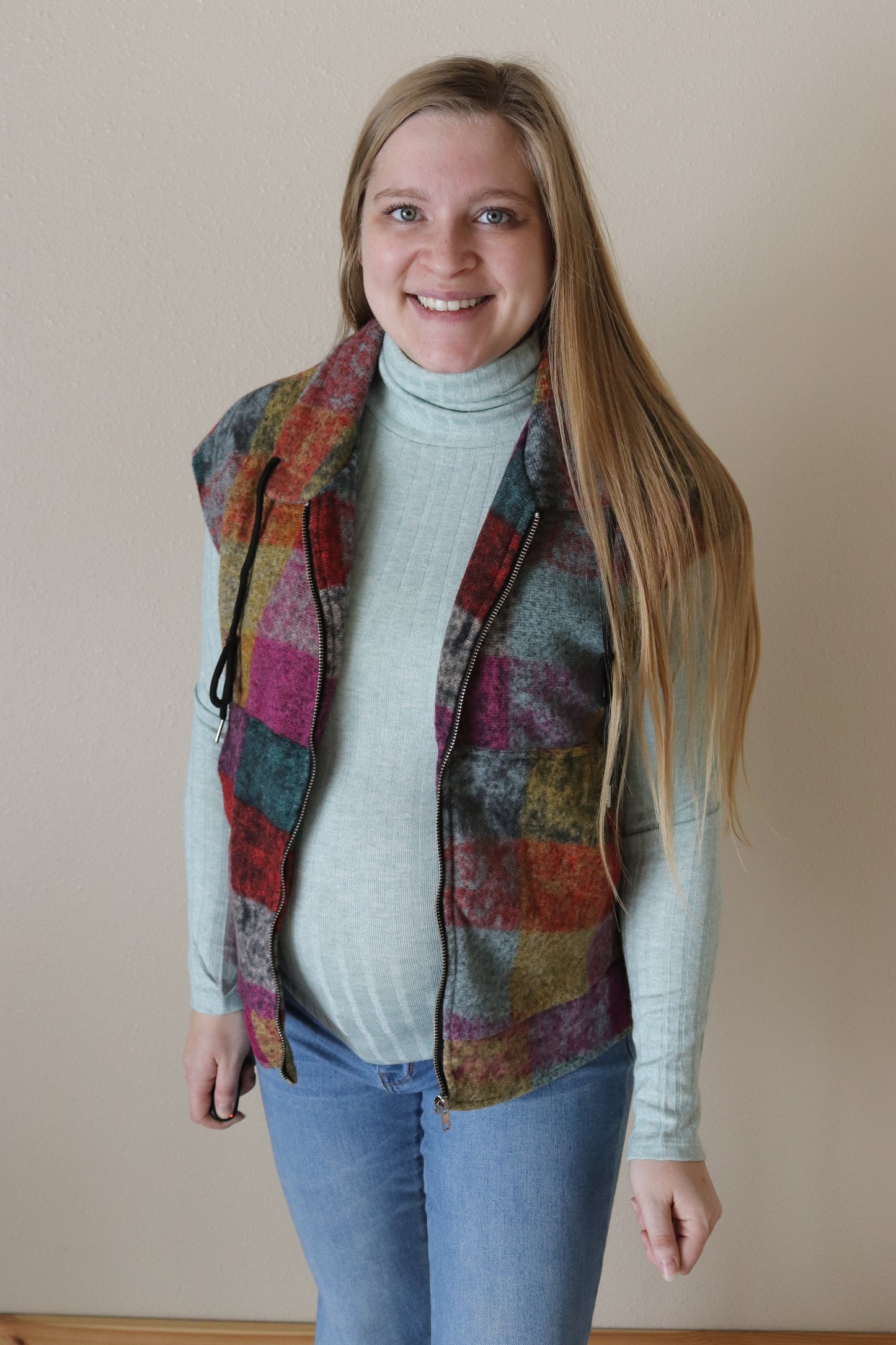 Multicolor Plaid Vest