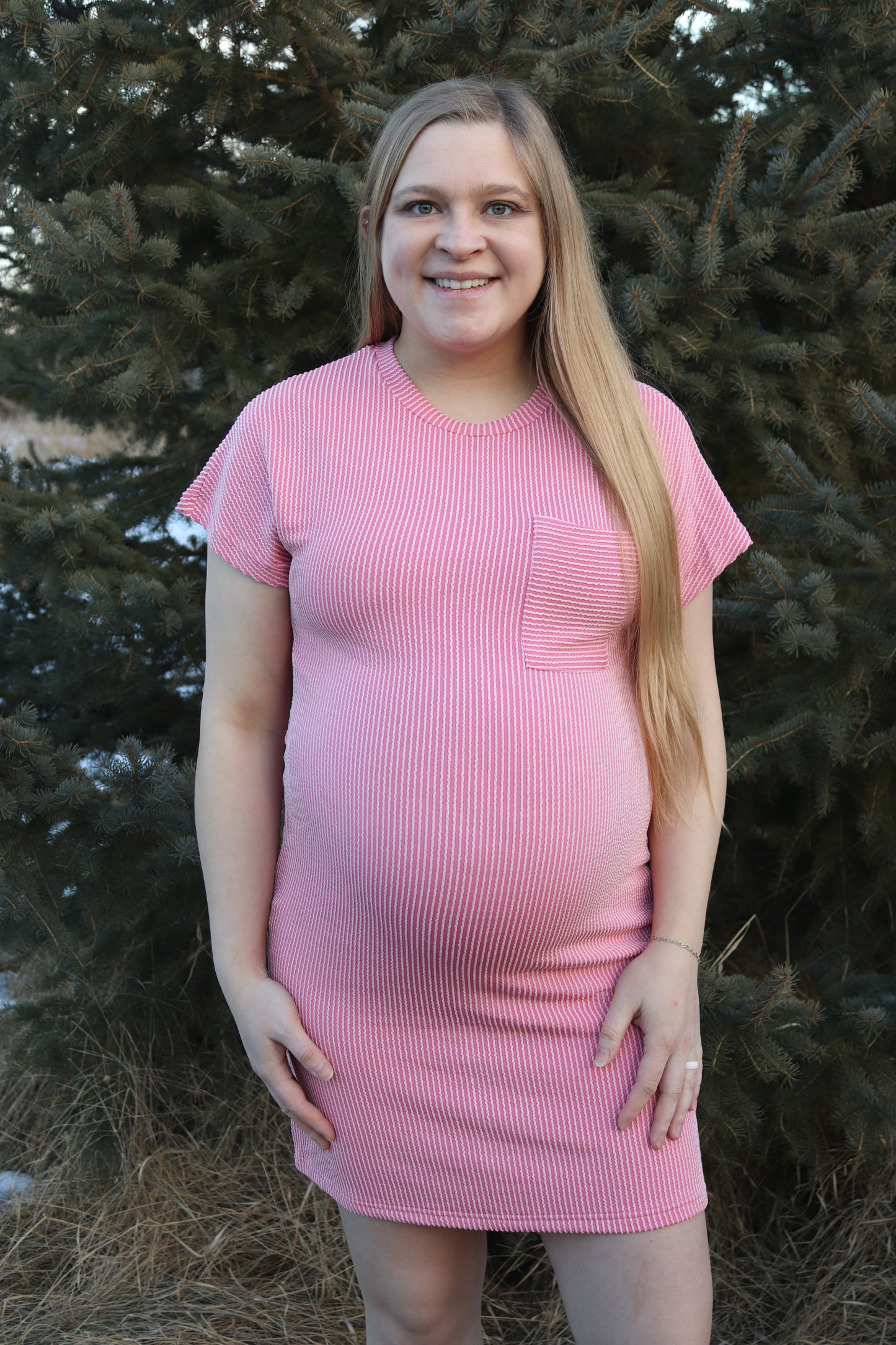 Pink Urban Ribbed Dress