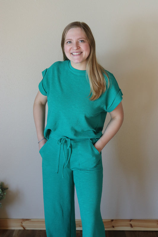 Kelly Green Slub Set