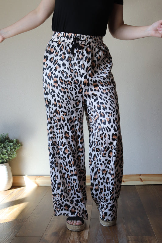 Leopard Wide Leg Pants
