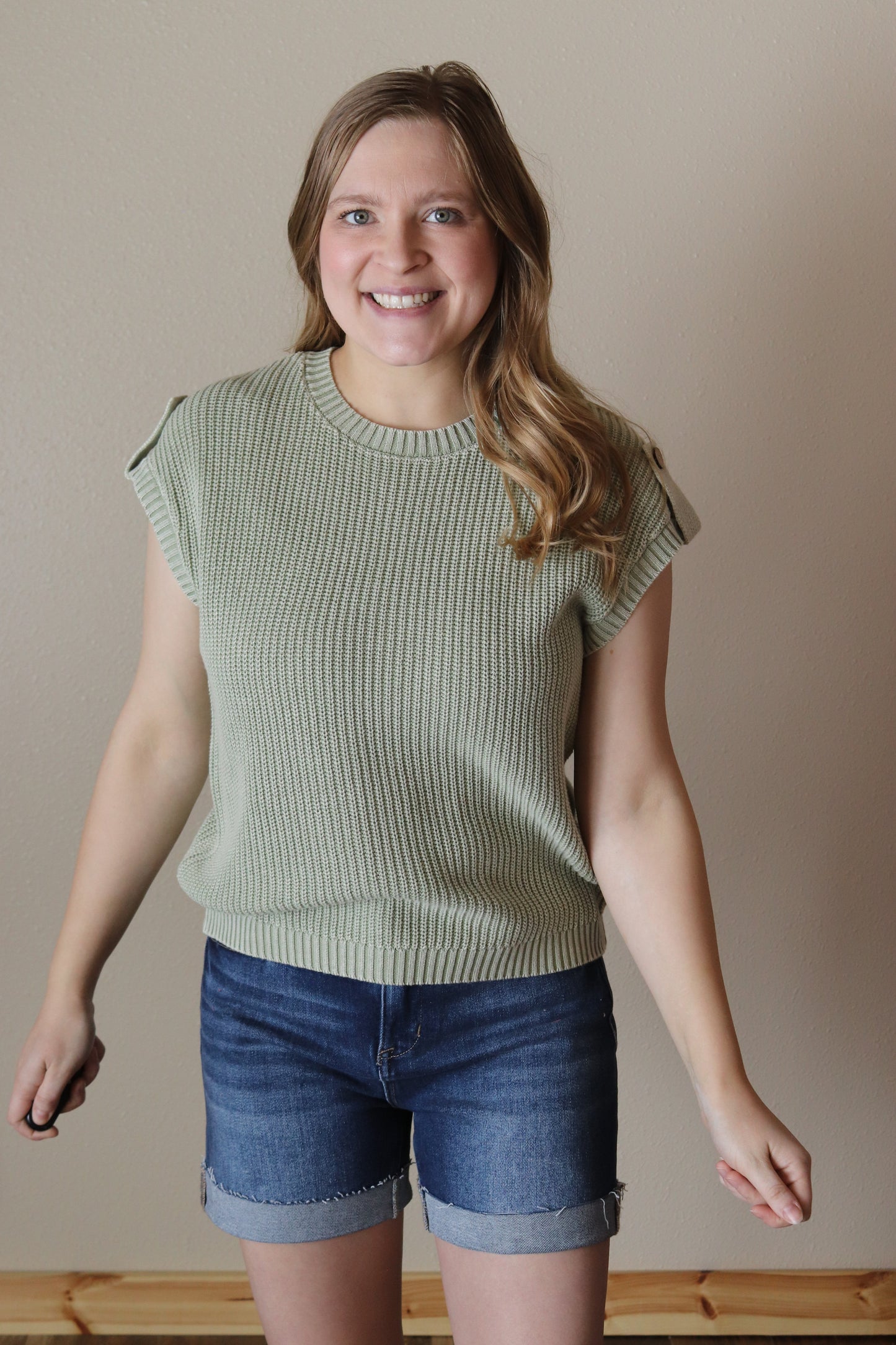 Light Green Knit Top