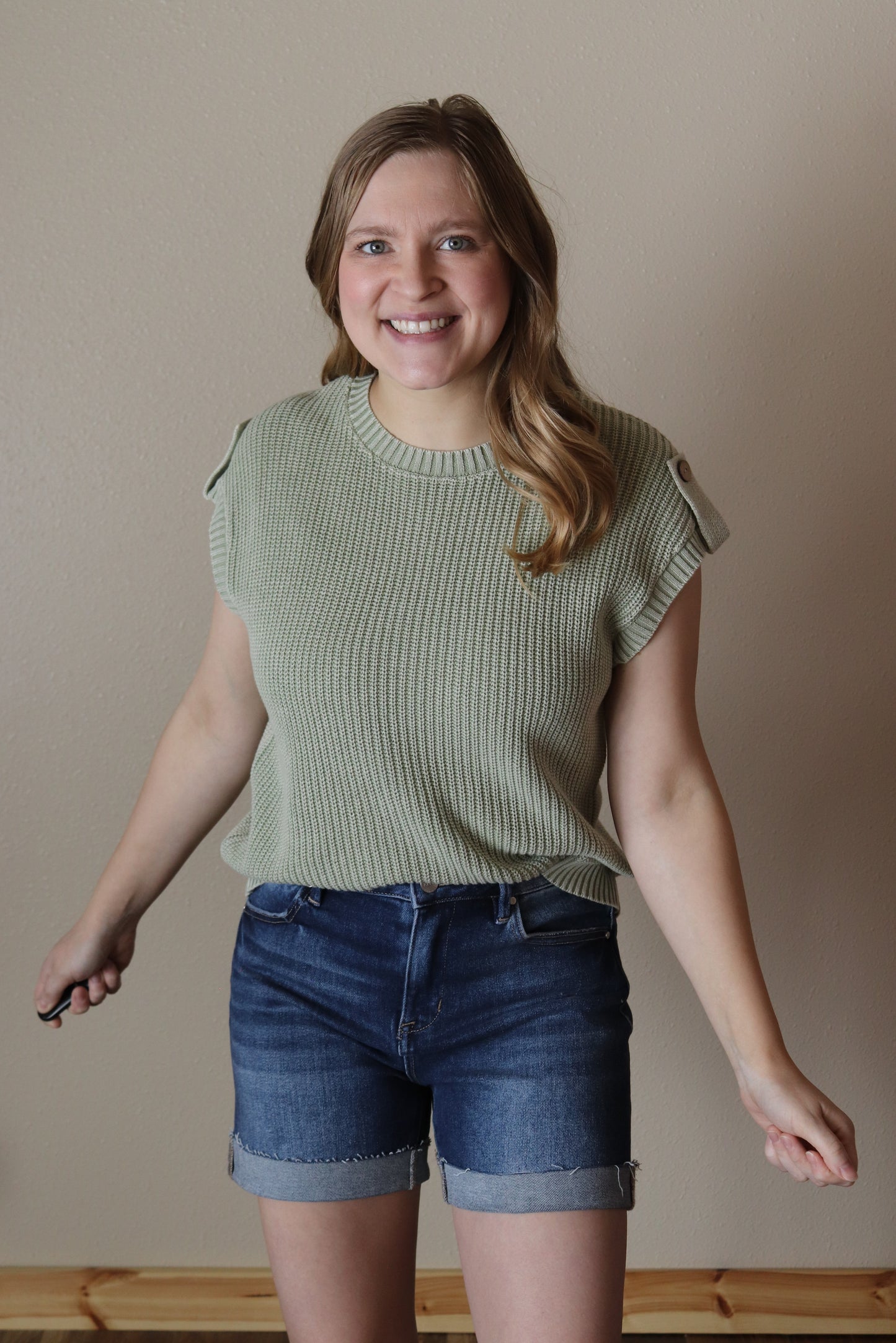 Light Green Knit Top