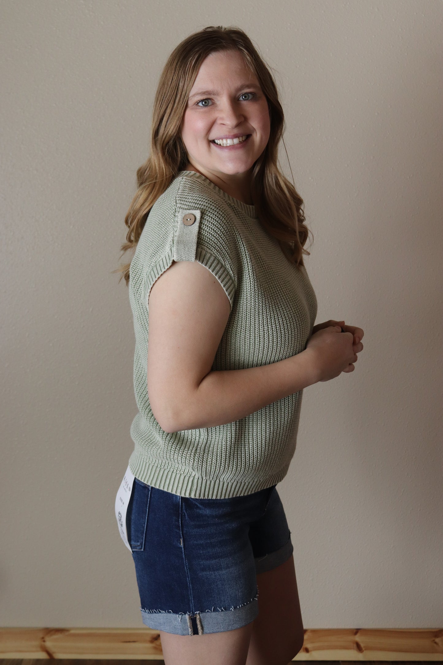 Light Green Knit Top