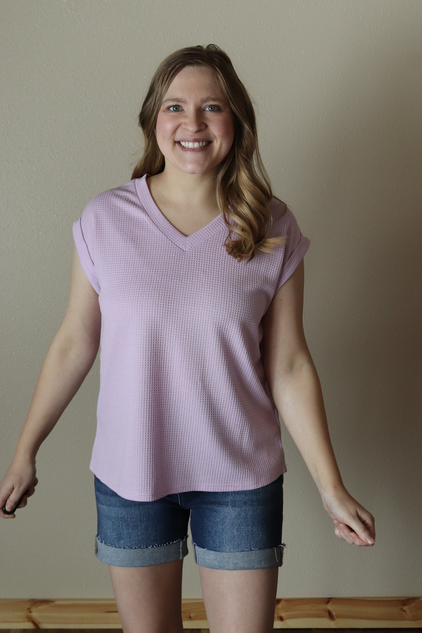 Lilac Thermal Knit Top