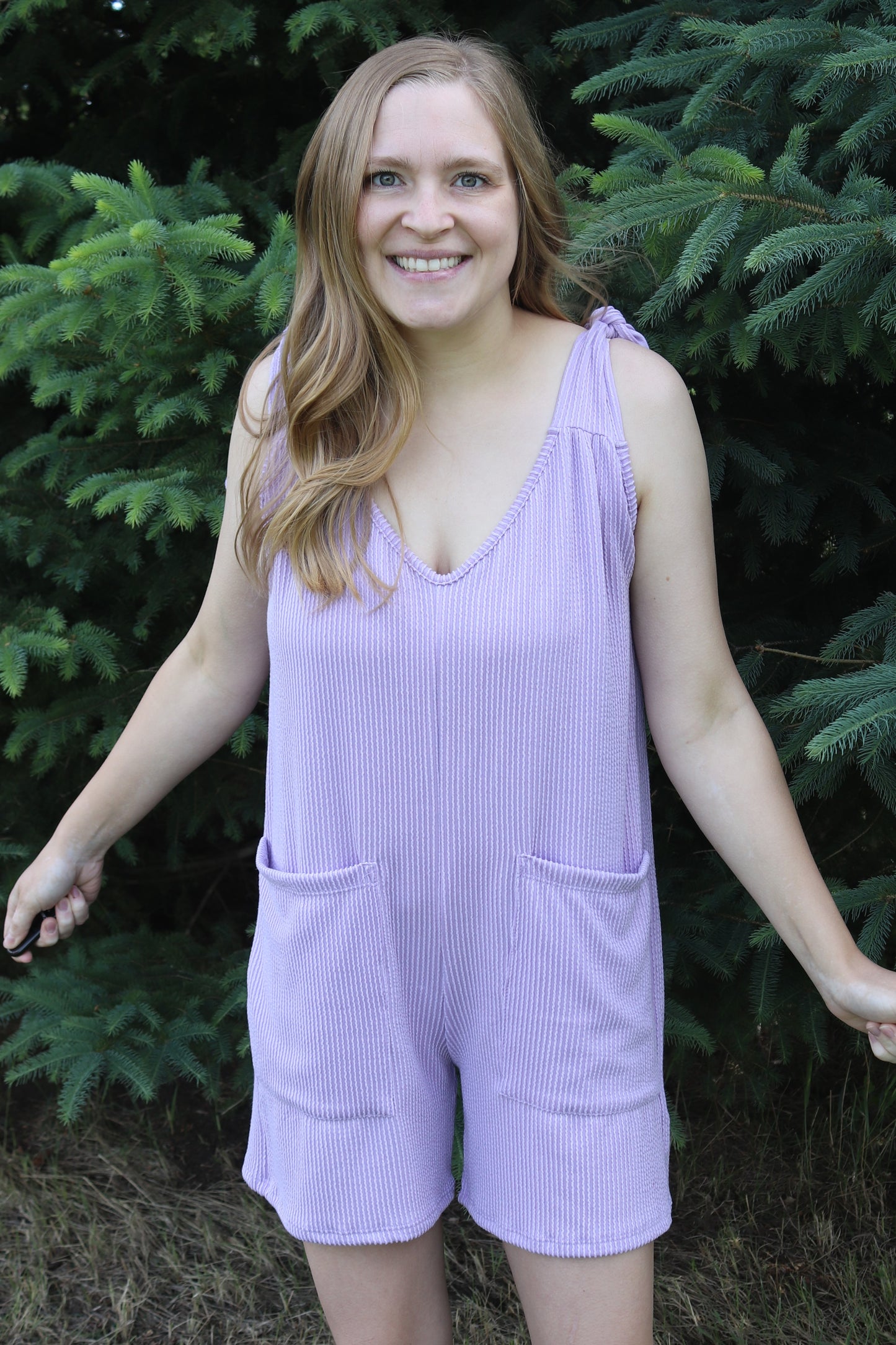 Lilac Urban Ribbed Romper