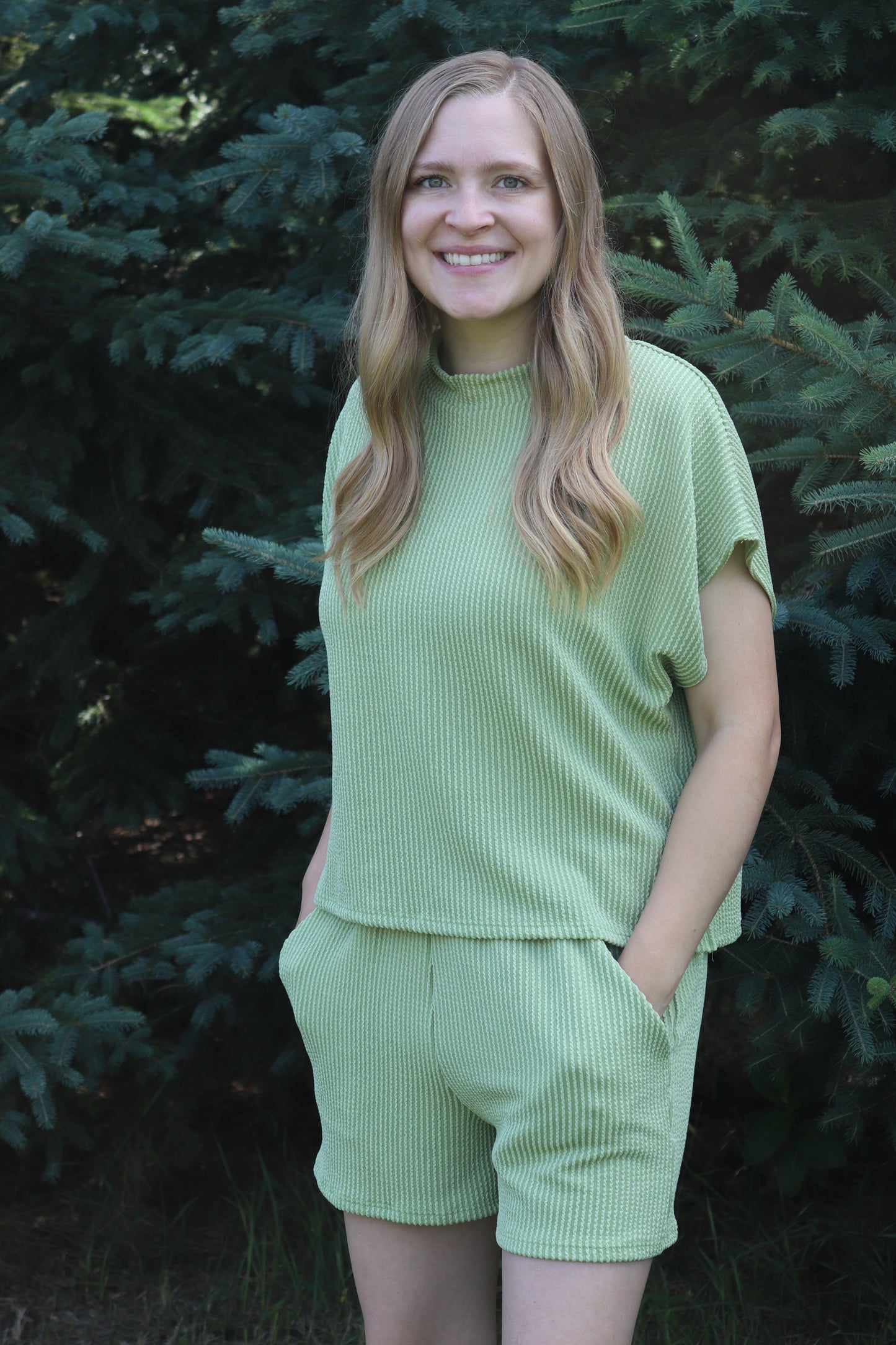 Lime Urban Ribbed Set