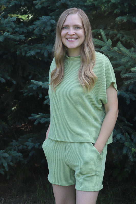 Lime Urban Ribbed Set