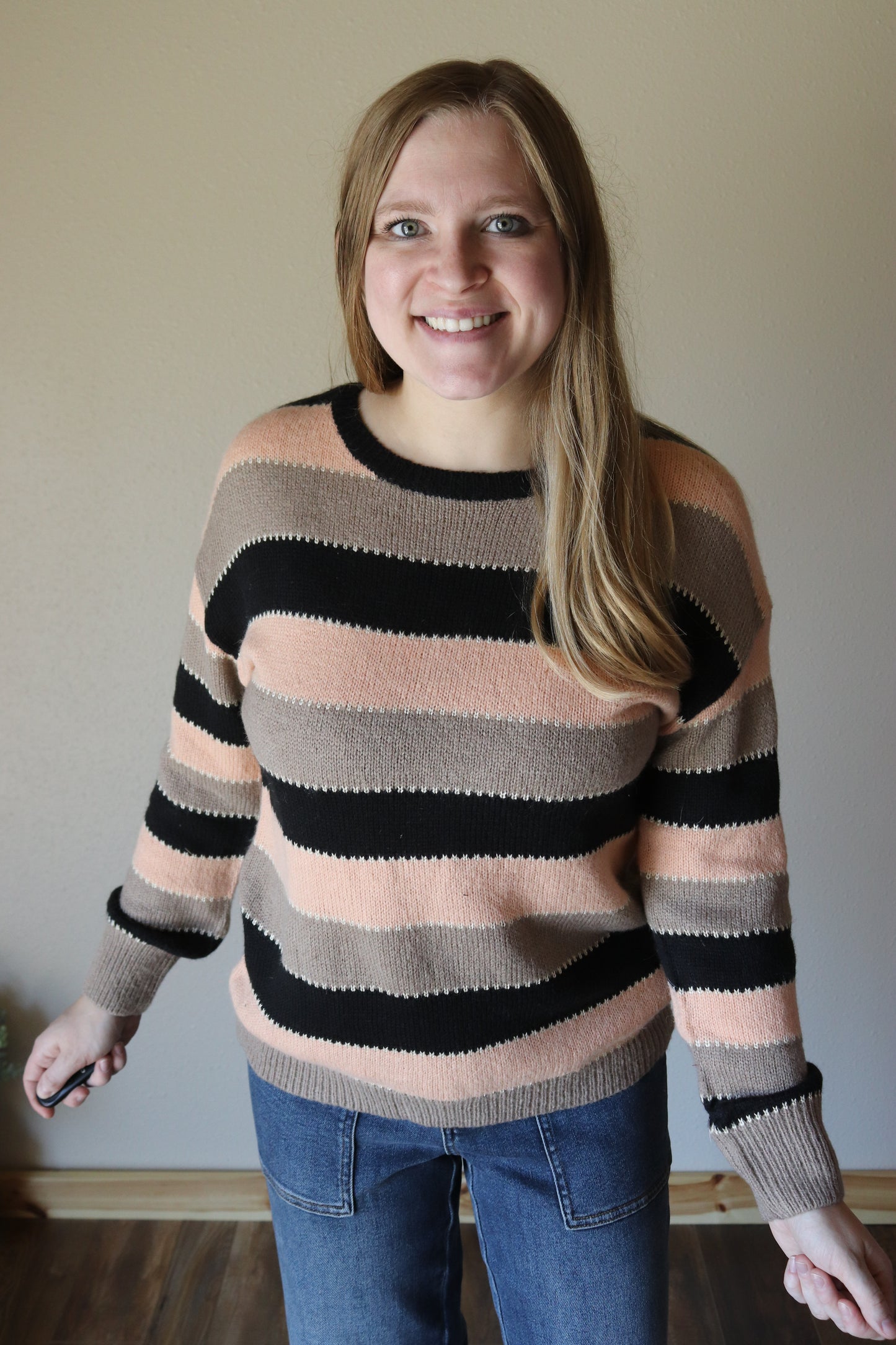Neutral Striped Sweater