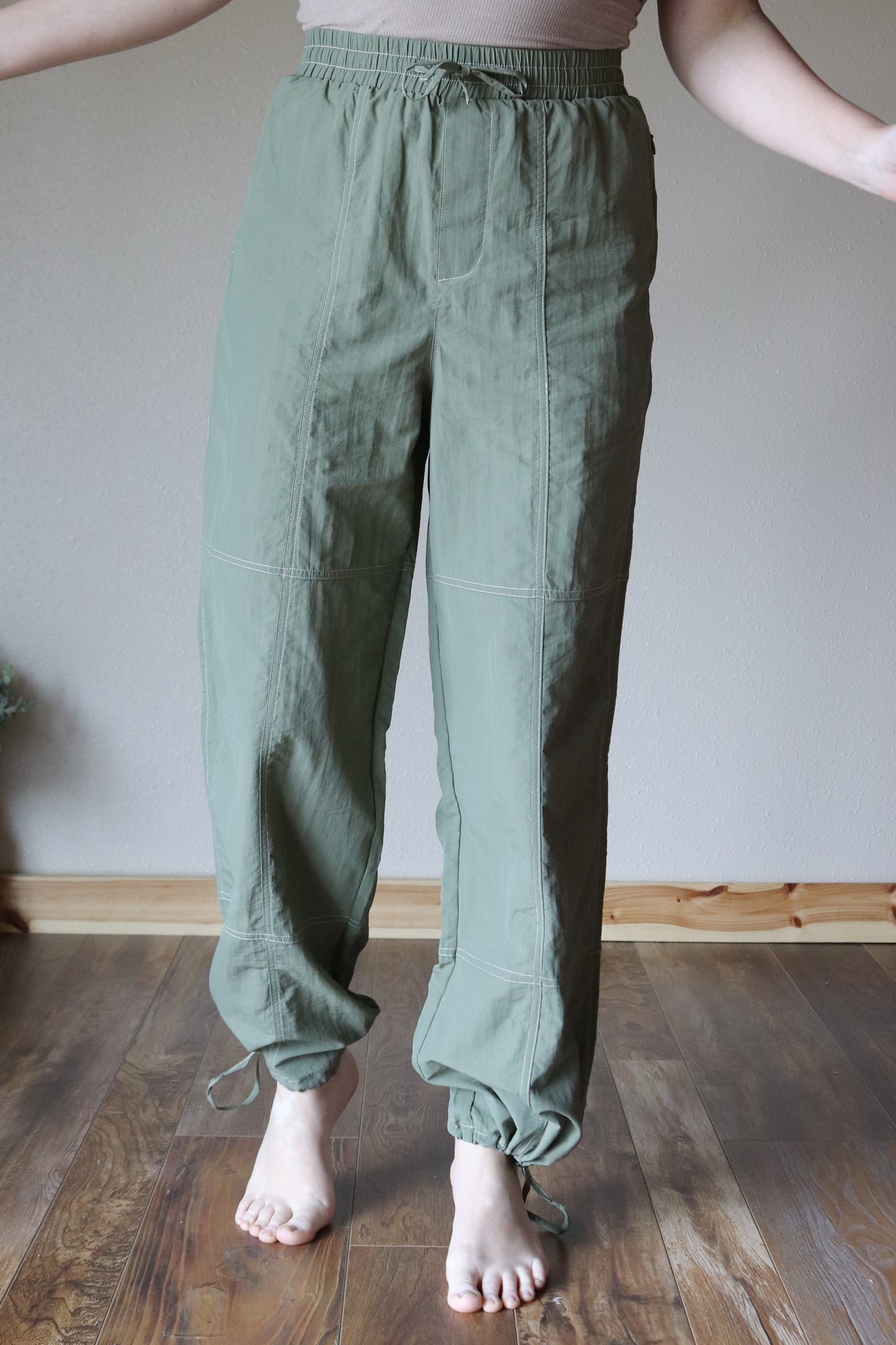 Olive Parachute Jogger