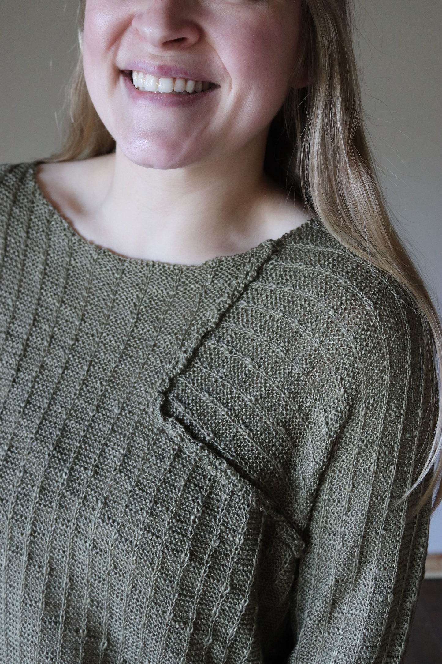 Olive Patchwork Top
