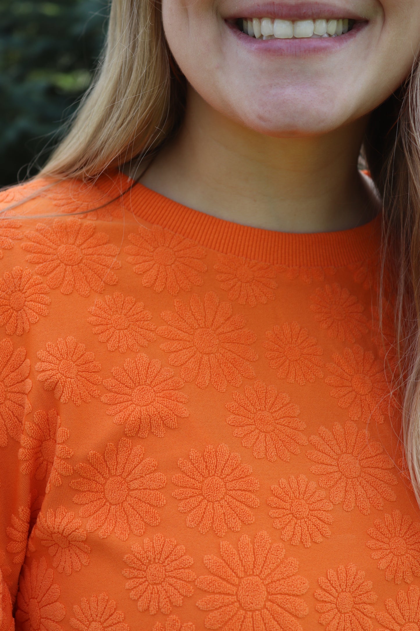 Orange Floral Textured Set
