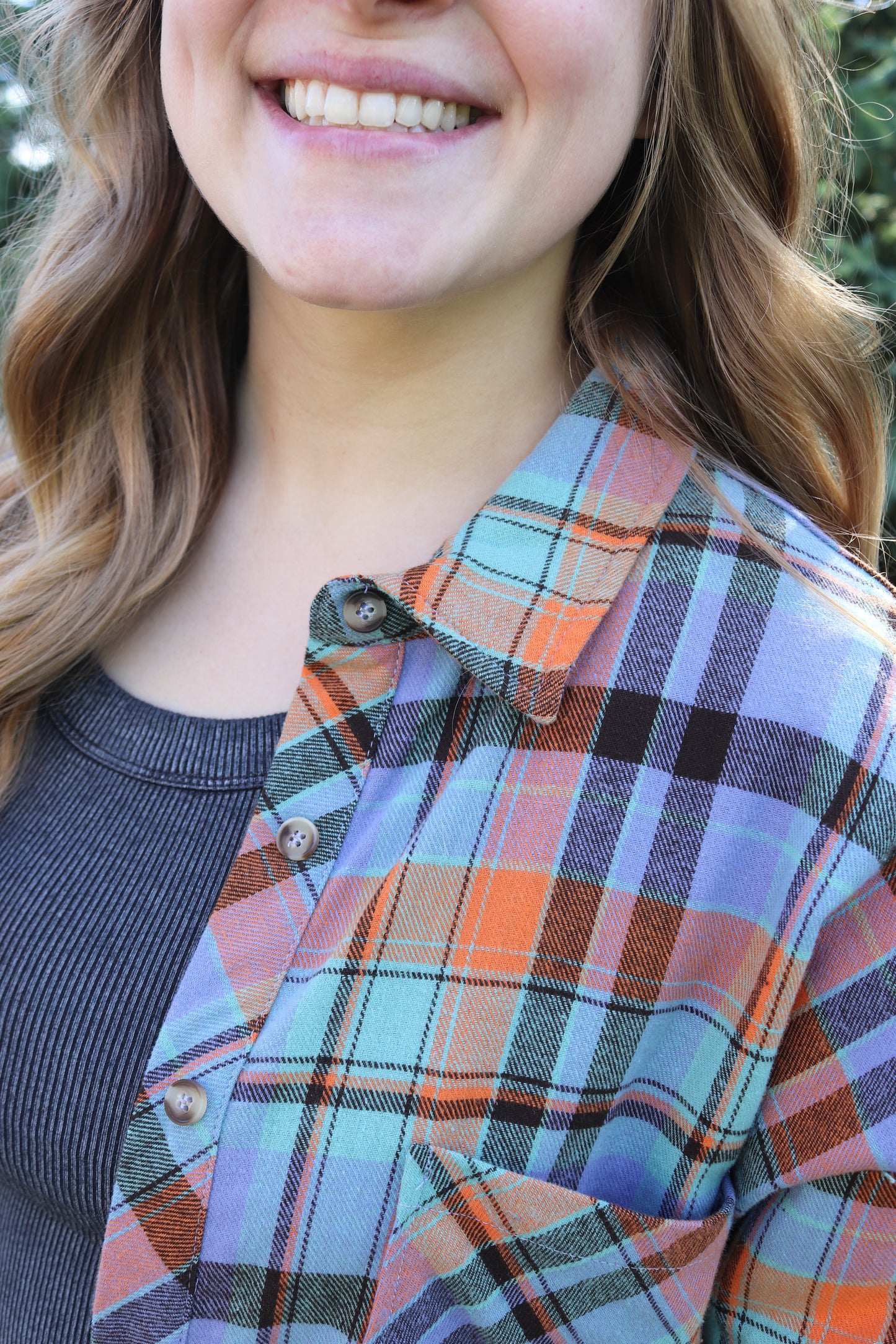 Orange Plaid Flannel