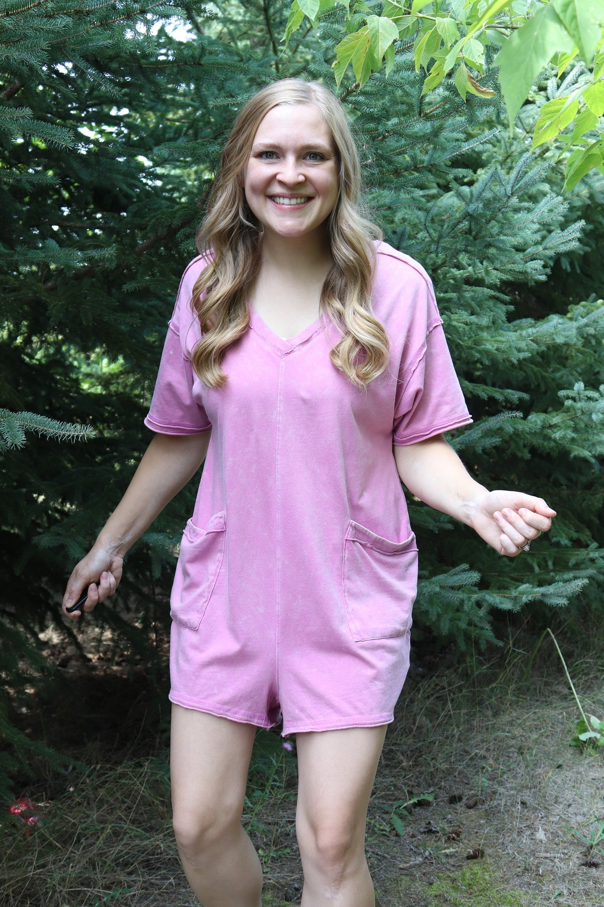 Orchid Washed Romper