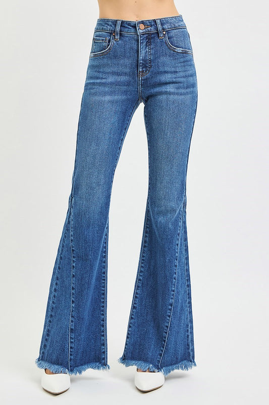 Risen: Mid Rise Megan Flare Jeans