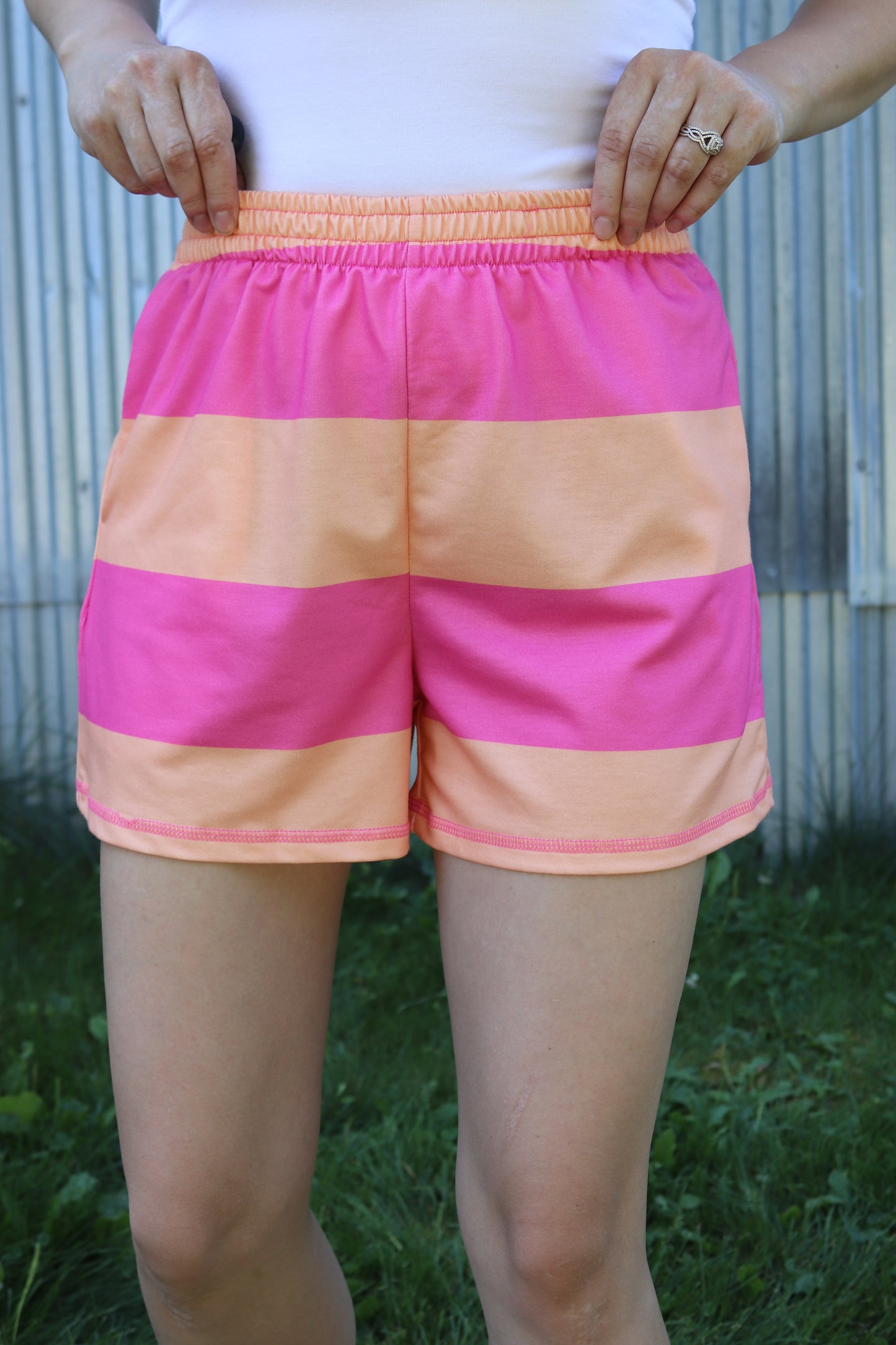 Pink/Orange Striped Set