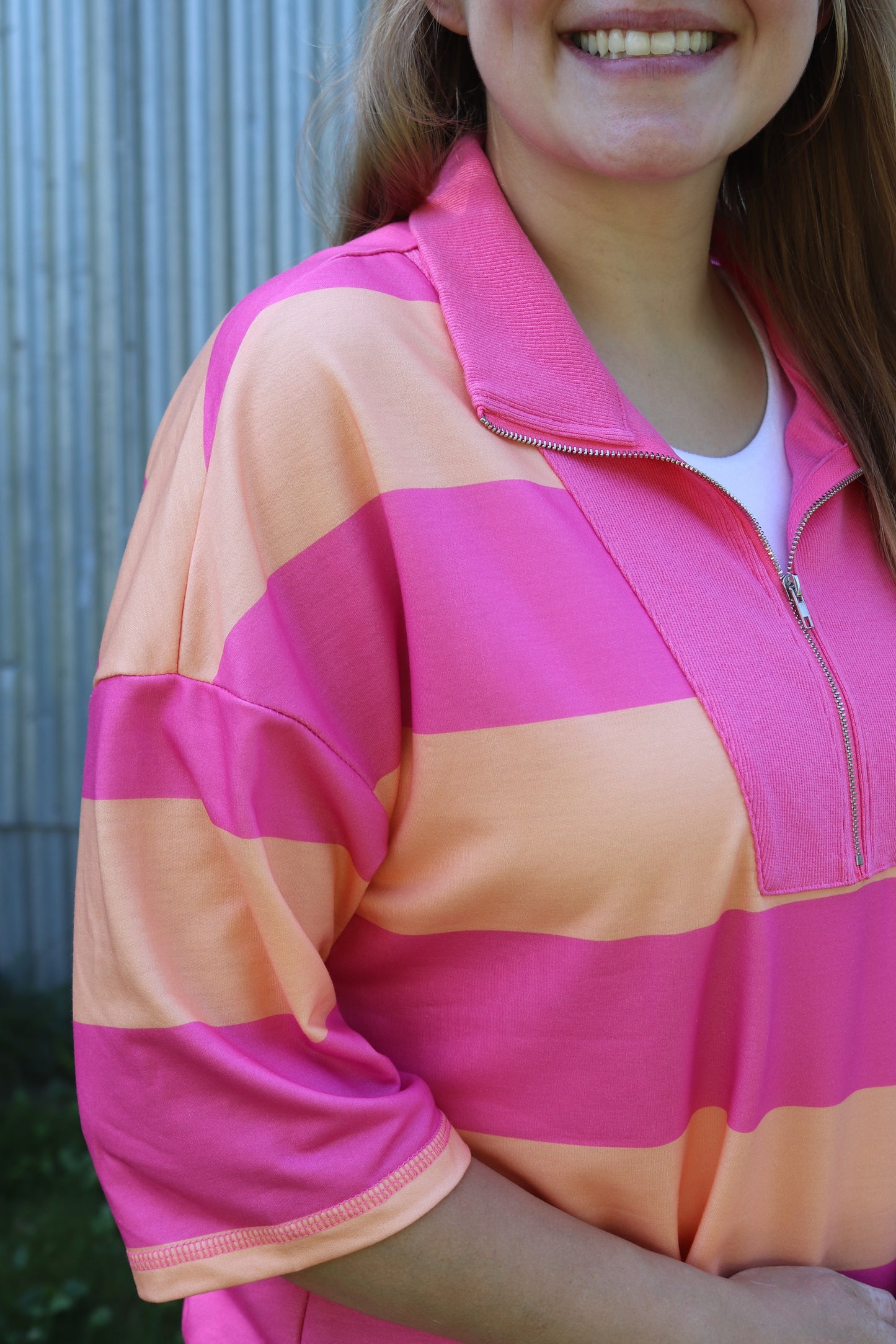 Pink/Orange Striped Set