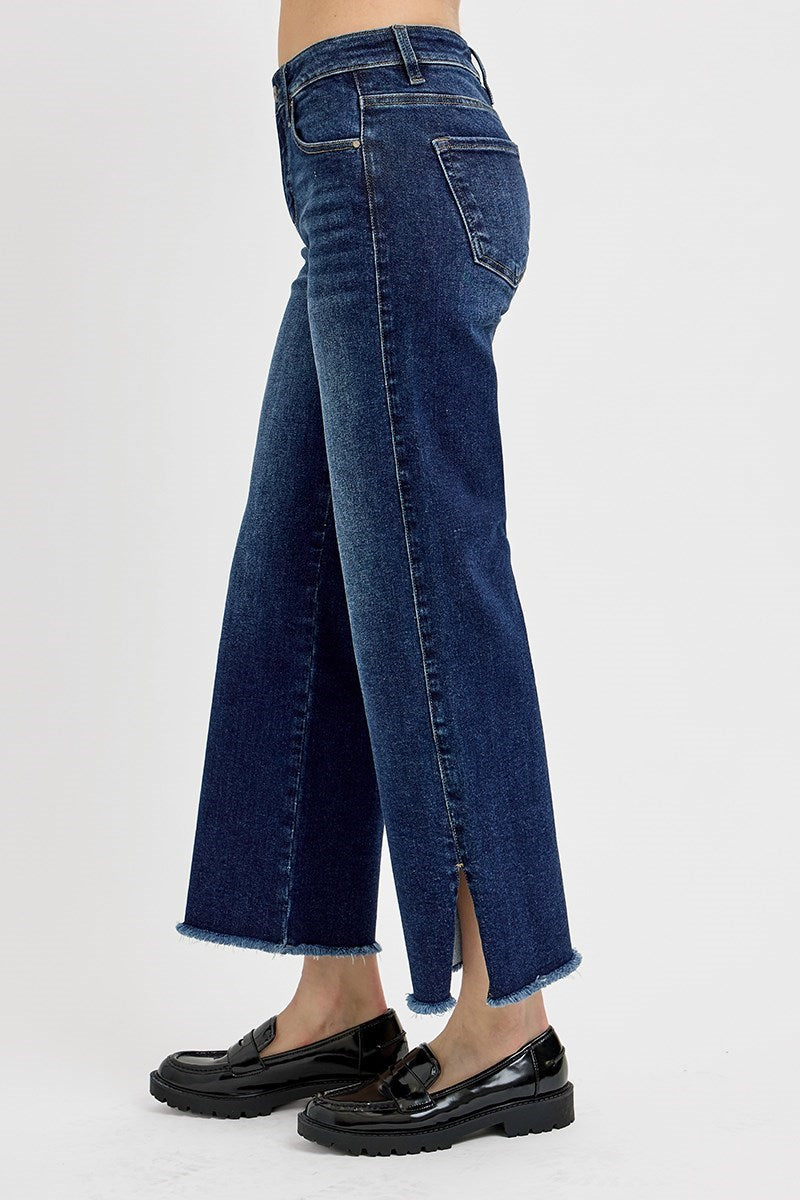 Risen: Dark Slid Slit Denim