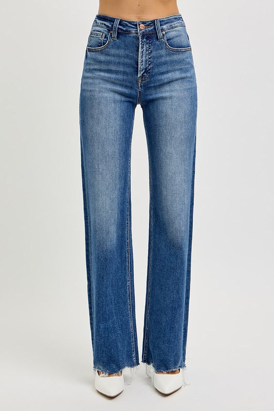 Risen: Tummy Control Sarah Wide Leg Jeans
