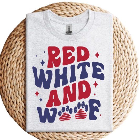 Red White and Woof T-shirt