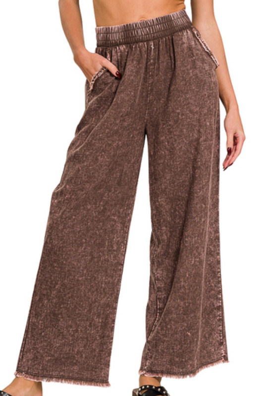 Brown Linen Pants