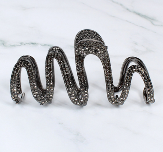 Gunmetal Rhinestone Claw Clip