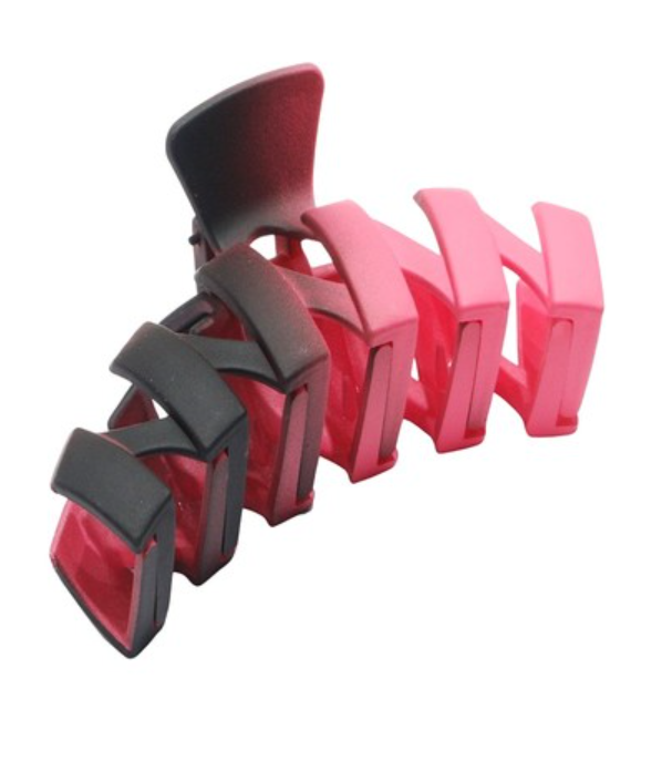 Black/Hot Pink Ombre Zig Zag Claw Clip