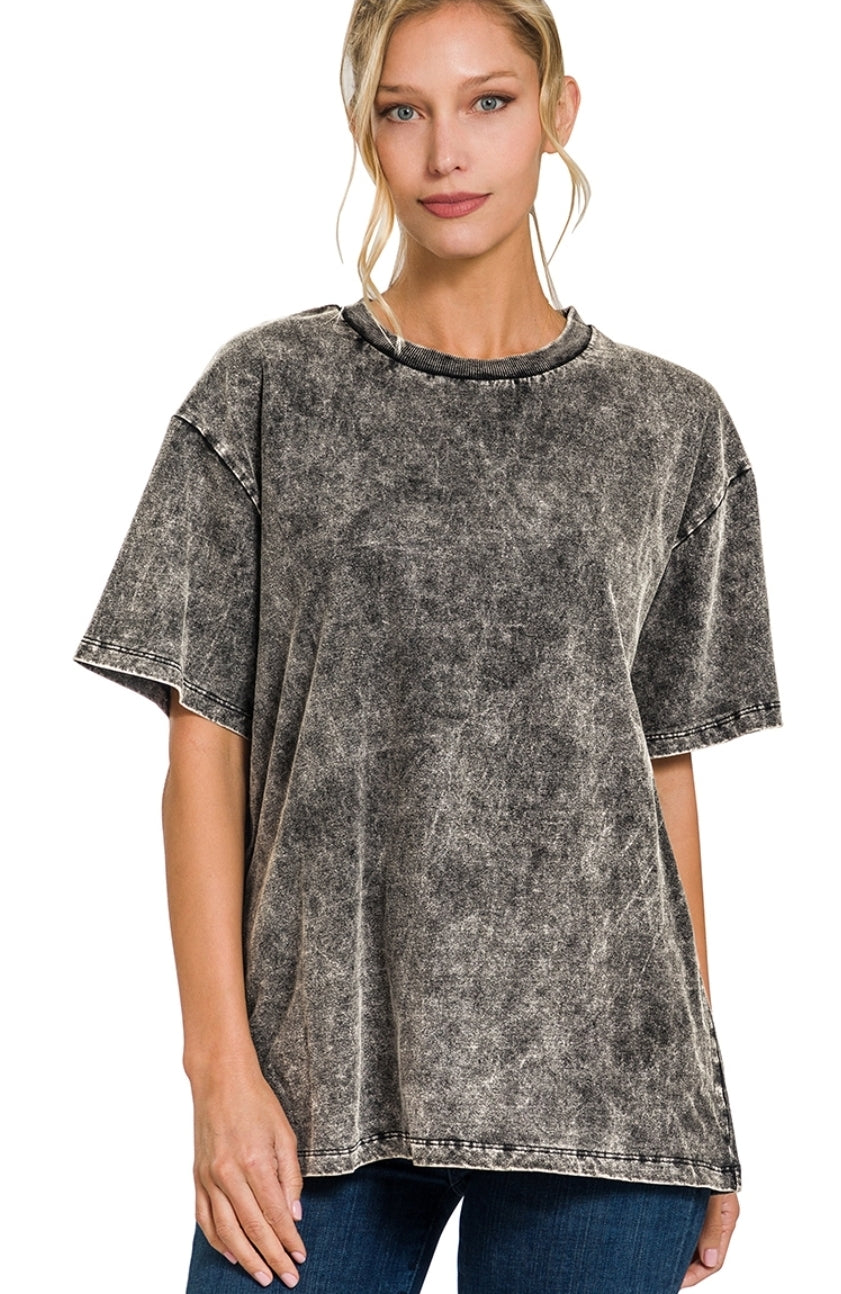 Black Acid Washed Tee