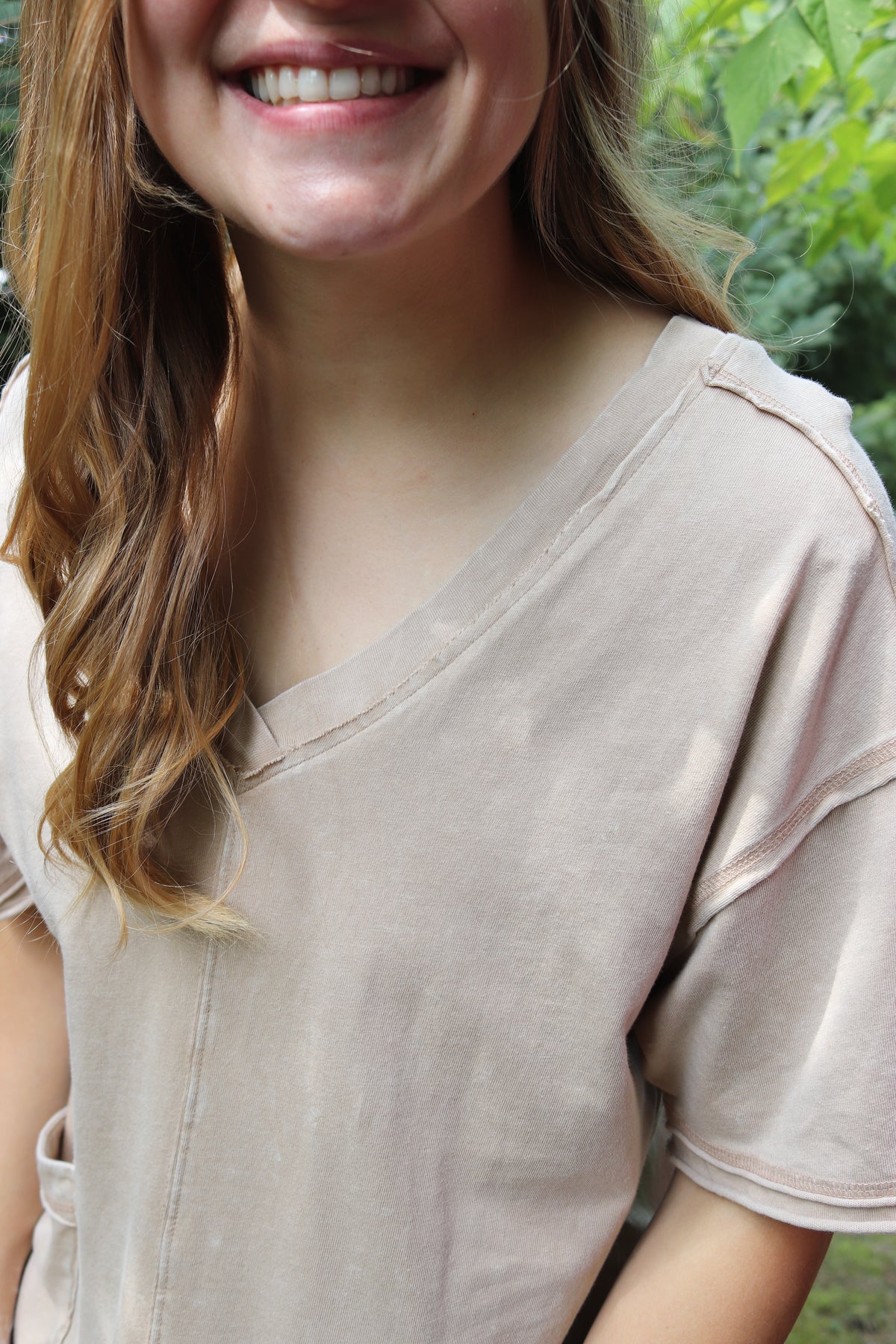 Taupe Washed Romper