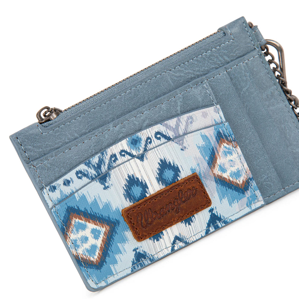 WRANGLER: Blue Aztec Wristlet
