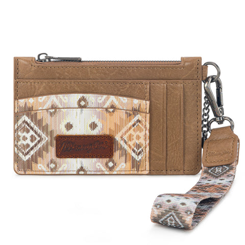WRANGLER: Khaki Aztec Wristlet