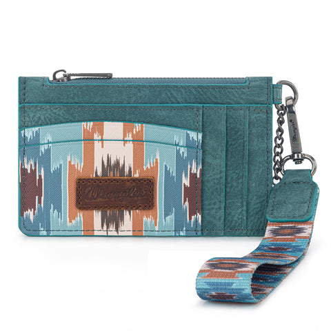 WRANGLER: Turquoise Aztec Wristlet