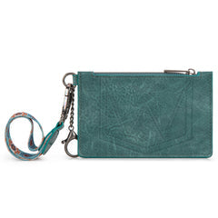 WRANGLER: Turquoise Aztec Wristlet