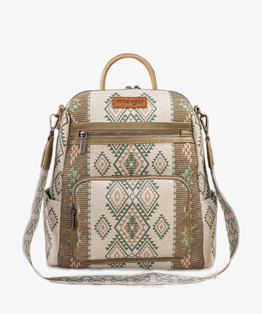 WRANGLER: Green Aztec Backpack/Crossbody (Copy)